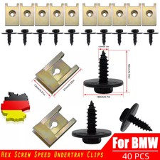 60x U Mutter Sechskant Schrauben Radlauf Unterfahrschutz Unterboden Clip Für BMW