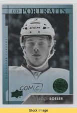2017-18 Upper Deck Portraits Rookies Green Brock Boeser #P-58 READ 2js