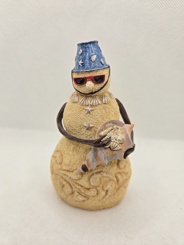 Jim Shore Sand Snowman 4" no box no ornament hanger hanger