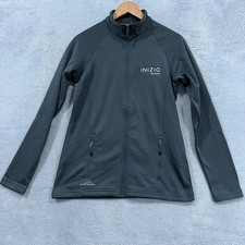 Eddie Bauer Performance Jacket Womens Medium Smooth Fleece Full Zip Grey