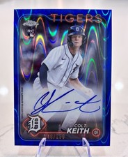 2024 Topps Chrome Auto Colt Keith #RA-CKE Blue RayWave Refractor /150 Tigers