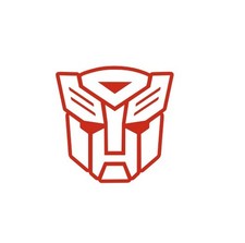 Transformers Autobot Decepticon Vinyl Decalsticker 3.5 X 3.5 Redwhite