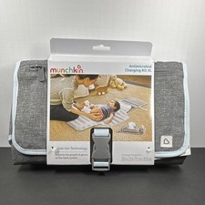 Munchkin Antimicrobial Changing Kit XL Portable Waterproof Padded Gray/Baby Blue