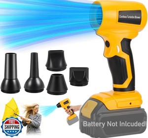 Cordless Handheld Turbo Blower for Dewalt 20V Battery Leaf Blower Power Jet Fan