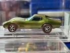 Hot Wheels Redline "68" Olive Custom Corvette Restored
