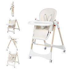 6-In-1 Convertible High Chair with Rocker Baby High Chair for Newborn to Toddl