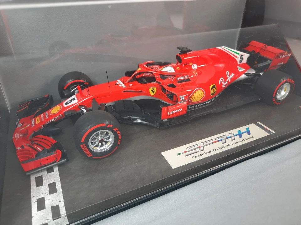BBR Ferrari SF71-H #5 Sebastian Vettel winner Canada GP 2018 1/18 BBR181805CANSH - Immagine 2 di 4