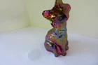 Fenton smiling, winking alley cat multi color - Stretch Glass