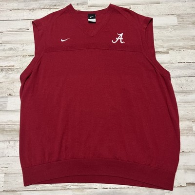 Nike Alabama Crimson Tide Sweater Vest Wool NCAA Bama Roll Tide Men s XXL 2X