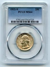 1932-S 25C Washington Quarter PCGS MS-64 - GC348