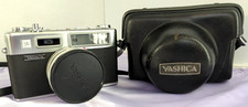 Yashica Electro 35 Rangefinder Camera Leather Case Strap Lens Cap Untested
