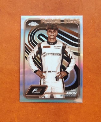 2024 Formula 1 Topps Chrome Paul Aron #31 Portrait Sepia Refractor F2 RC PRC