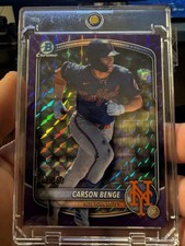 2025 Bowman Draft-Carson Benge #BDC-138 Purple Geometric Refractor /250 (RC)