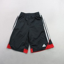 Adidas Shorts Boys Medium 10/12 Outdoor Activewear Workout Stripes Black