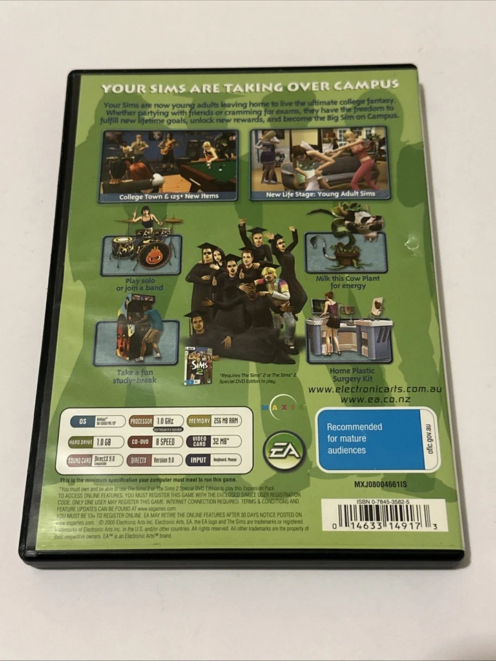 The Sims 2: University Expansion Pack PC Game 2005 - Electronic Arts - Image 2 of 4
