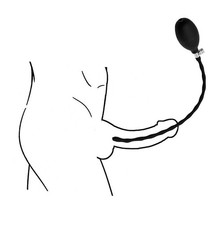 Inflatable Hollow Silicone Penis Urethra Plug Stretcher Stretching Dilator Male