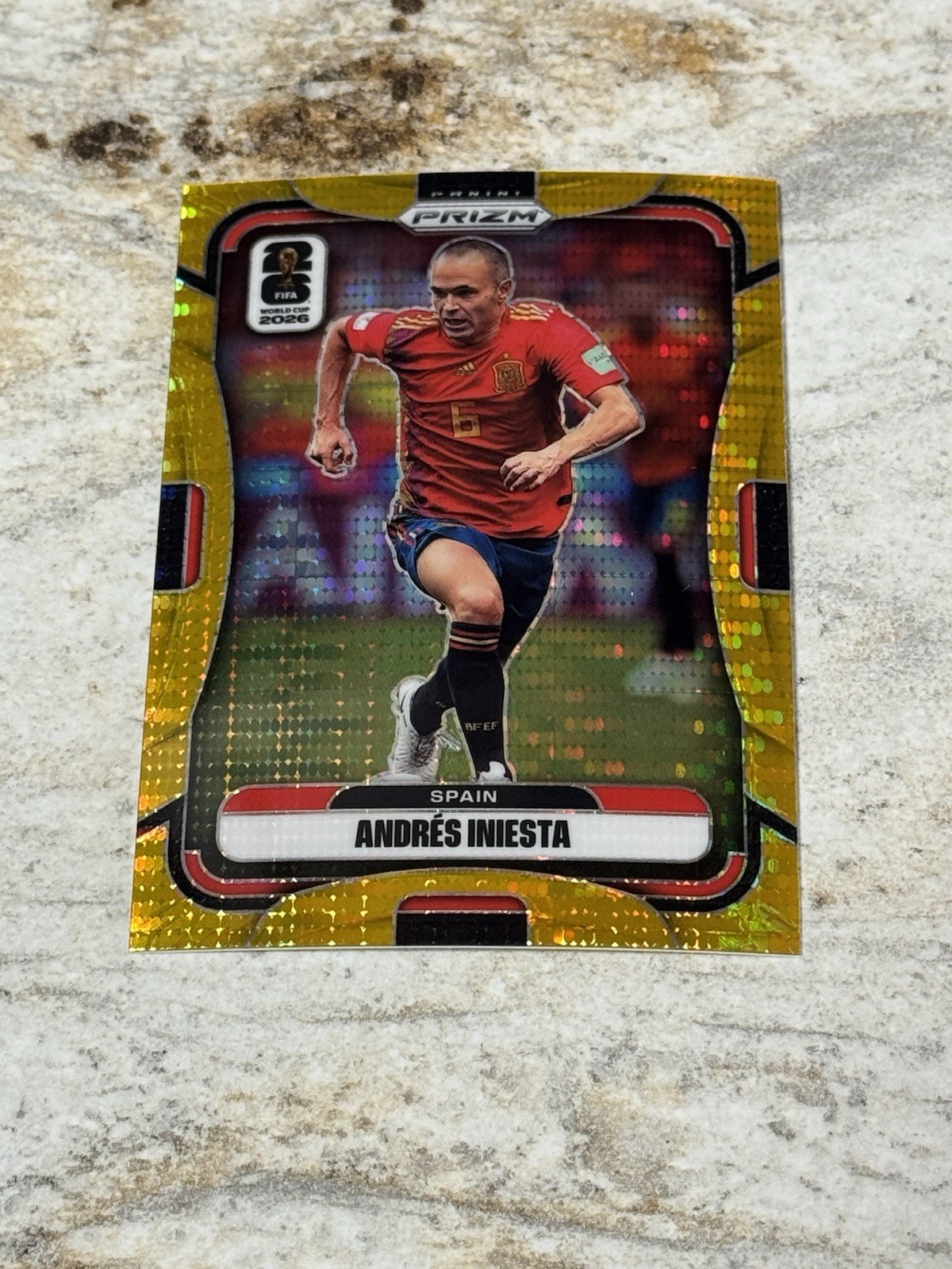 Panini Prizm FIFA World Cup 2026 Andres Iniesta Spain GOLD Parallel 02/10 Barça view 2