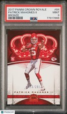 2017 Panini Crown Royale Patrick Mahomes II RC Rookie Bronze PSA 9 /299
