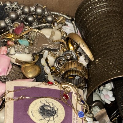 Large Flat Rate Jewelry Lot Craft Junk Harvest FULL Repair Restore#2