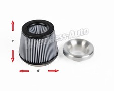 4 Inlet 7 Od Velocity Stack Aluminum W Afe Air Filter Intake Turbo Compressor