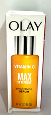 Olay Vitamin C MAX 2X Peptides Brightening Serum- 1.3 fl oz 40 mL  damage box 