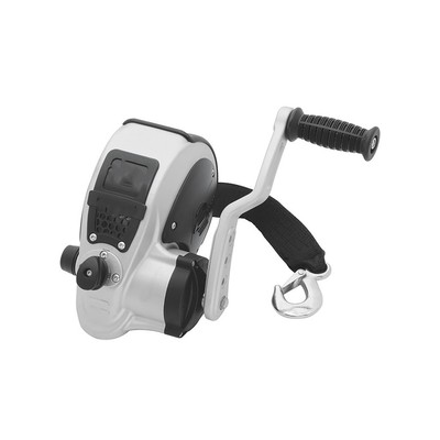 Draw-Tite Trailer Winch|Hand Crank|Two Speed|w/ 20 Strap & Hook|3,200lbs