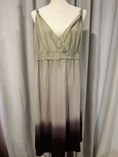 Calvin Klein Summer Dress Size 0x Green Tan Purple Msrp $99.50 NWT