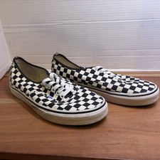 Scarpe sneakers Vans Off the Wall classiche unisex a scacchiera nere/bianche M 10,5 W 12