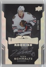 2016-17 UD Black Lustrous Rookies Signatures 34/299 Nick Schmaltz #52 Auto 0a1