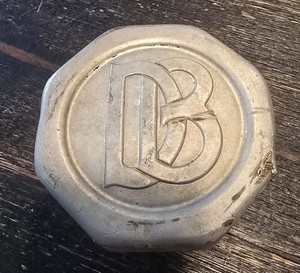 1916-1930’s DB Dodge Brothers Advertising Aluminum Axle Grease Cap Old Hubcap