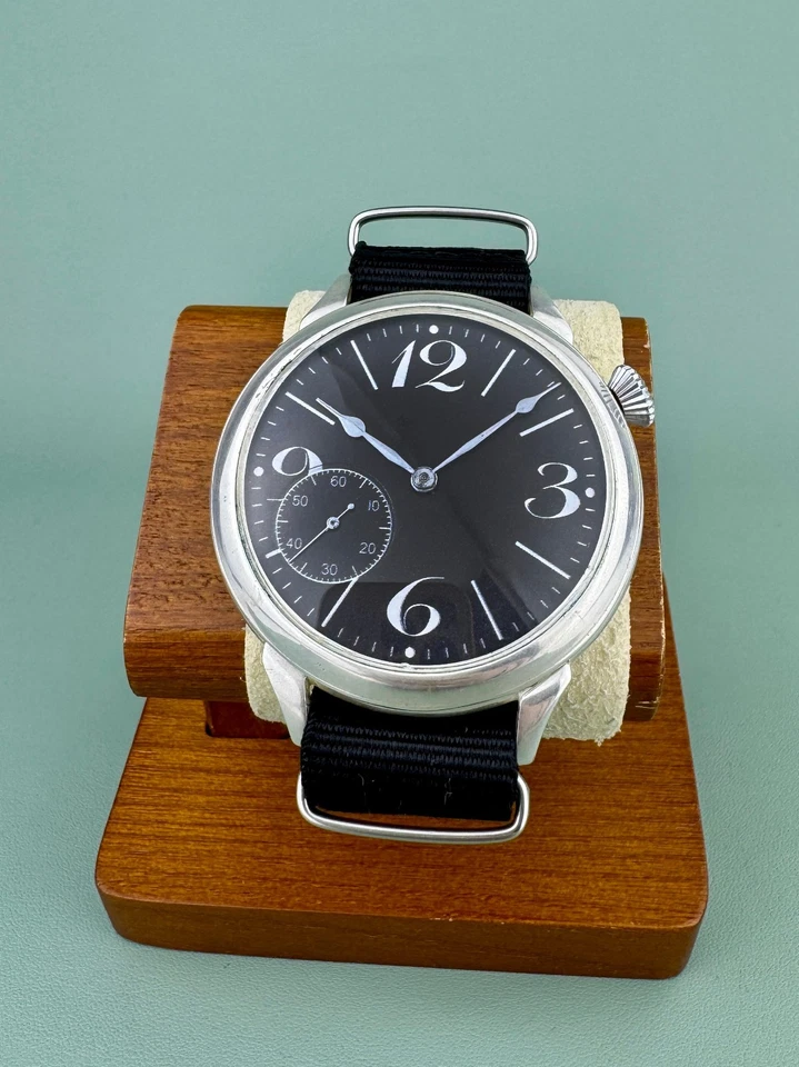 Reloj de pulsera grande vintage ZIM convertido de reloj de bolsillo soviético, mecánico años 50 Foto 2 de 4