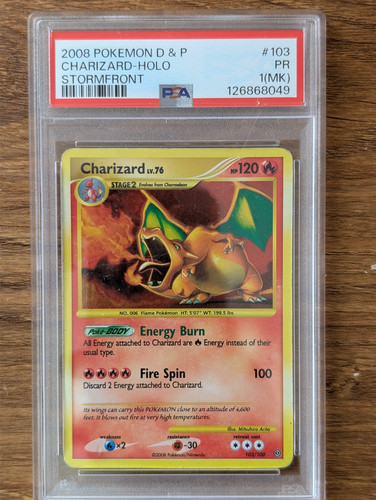 Charizard graded PSA 1 for sale on eBay