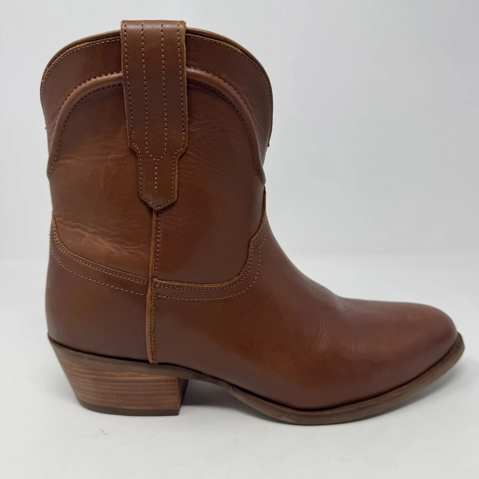 Botas occidentales informales de cuero con punta redonda Dingo Seguo marrón para mujer talla 9 M Foto 2 de 4