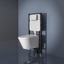 HOROW Smart Wall Hung Toilet Combo, Built-in Water Tank, Auto Open/Close Lid