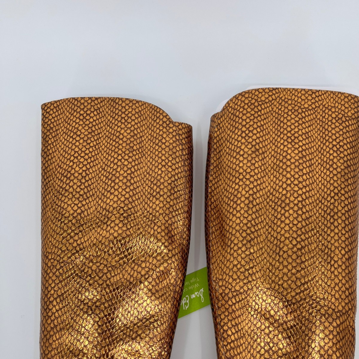 Sam Edelman Elia Knee High Boot Size 7.5M Gold Embossed Snake