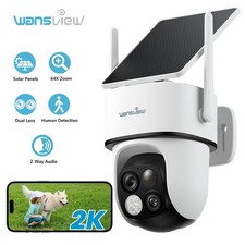 Wansview 2K WiFi Solar Battery Powered Security Cameras Outdoor Wireless 360 PTZ