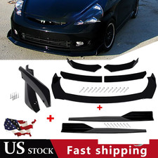 Front Bumper Lip Chin Spoiler Body Kit Splitter Side Skirt For Honda Fit Jazz Front Bumper Lip Chin Spoiler Body Kit Splitter Side Skirt For Honda Fit Jazz