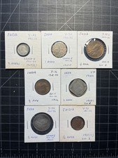 7x India George V Annas Pice 1/2 Rupee 1917 1918 1936 1912 1920 1925 Some Unc!