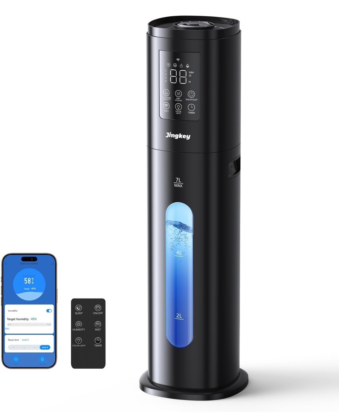 For Large Rooms With Smart App & Remote Control, 7l/1.8 - Nob