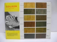 Rare Vintage Colron Wood Dye Hardware Store Counter Display Sign