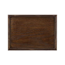9.8x7.1 Inch Wooden Serving Tray Rectangular Decorative Platter, Brown