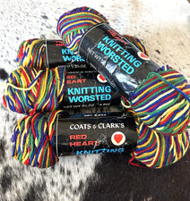 4 Coats Clarks Knitting 950 Mexicana 100 Virgin Wool Read 4oz Rainbow