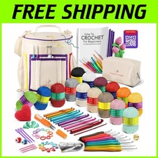 Portable Crochet Set with Step-by-Step Guide