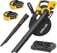 Cordless Leaf Blower & Vacuum, 3-In-1 Leaf Vacuum Mulcher with Bag, 40V 330CFM B