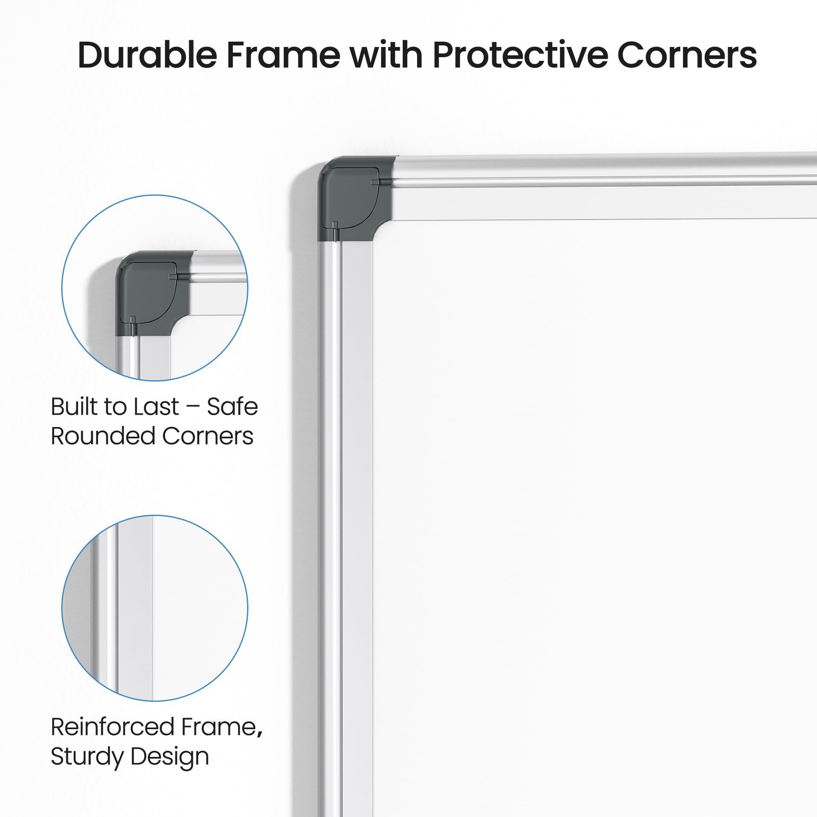 Magnetic White Board for Wall 24"X18"Dry Erase Kit with 2 Markers 4 Magnets