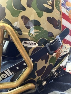 Adidas Riddell x BAPE Football Helmet Green Camo A Bathing Ape