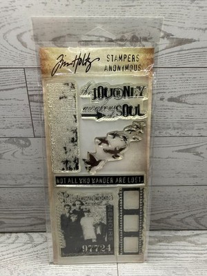Tim Holtz Stampers Anonymous Lost and Found 6 Cling Stamps 2011
