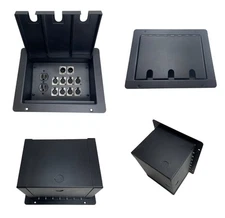 PROCRAFT FPPL-1DUP10X-BK Recessed Stage Pocket / Floor Box 1AC+10CH (any config)