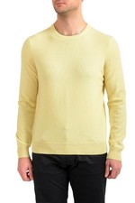 Malo Optimum Men's Yellow 100 Cashmere Crewneck Pullover Sweater
