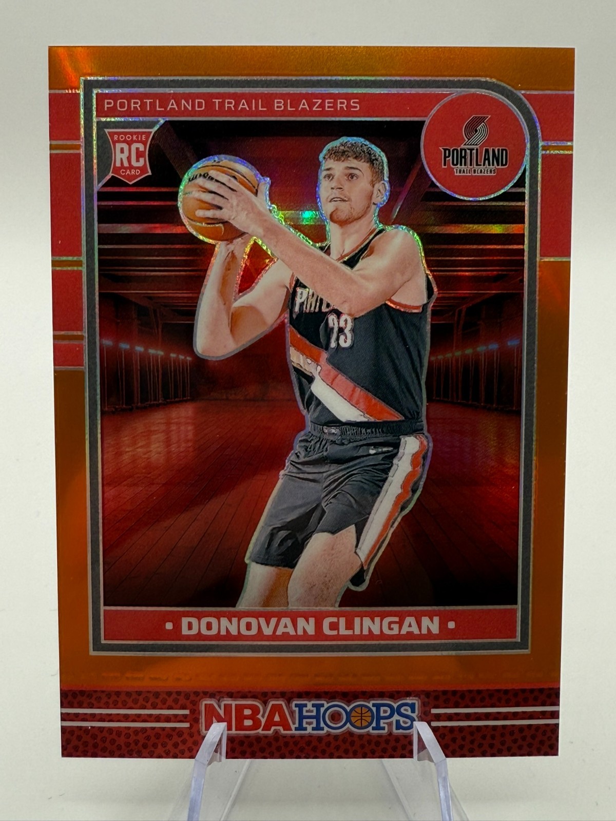 2024-25 Panini Hoops - Donovan Clingan #237 Premium Orange Prizm /199 Rookie RC